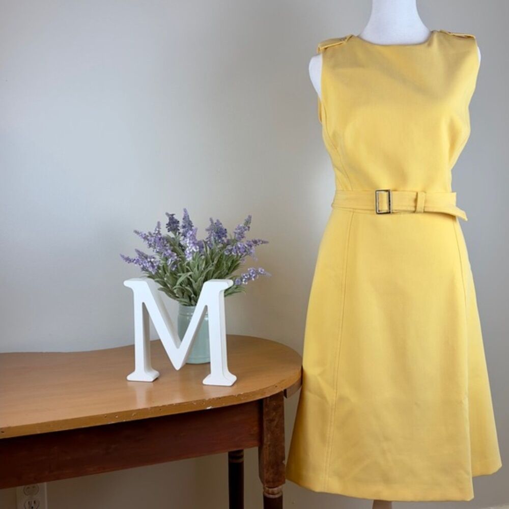 White House Black Market Yellow Dress